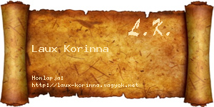 Laux Korinna névjegykártya